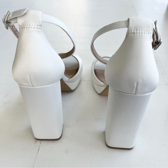 New ALDO Enaegyn2.0 Strappy Heeled Platform Sandal Women’s SIZE 11 White - Picture 5 of 10